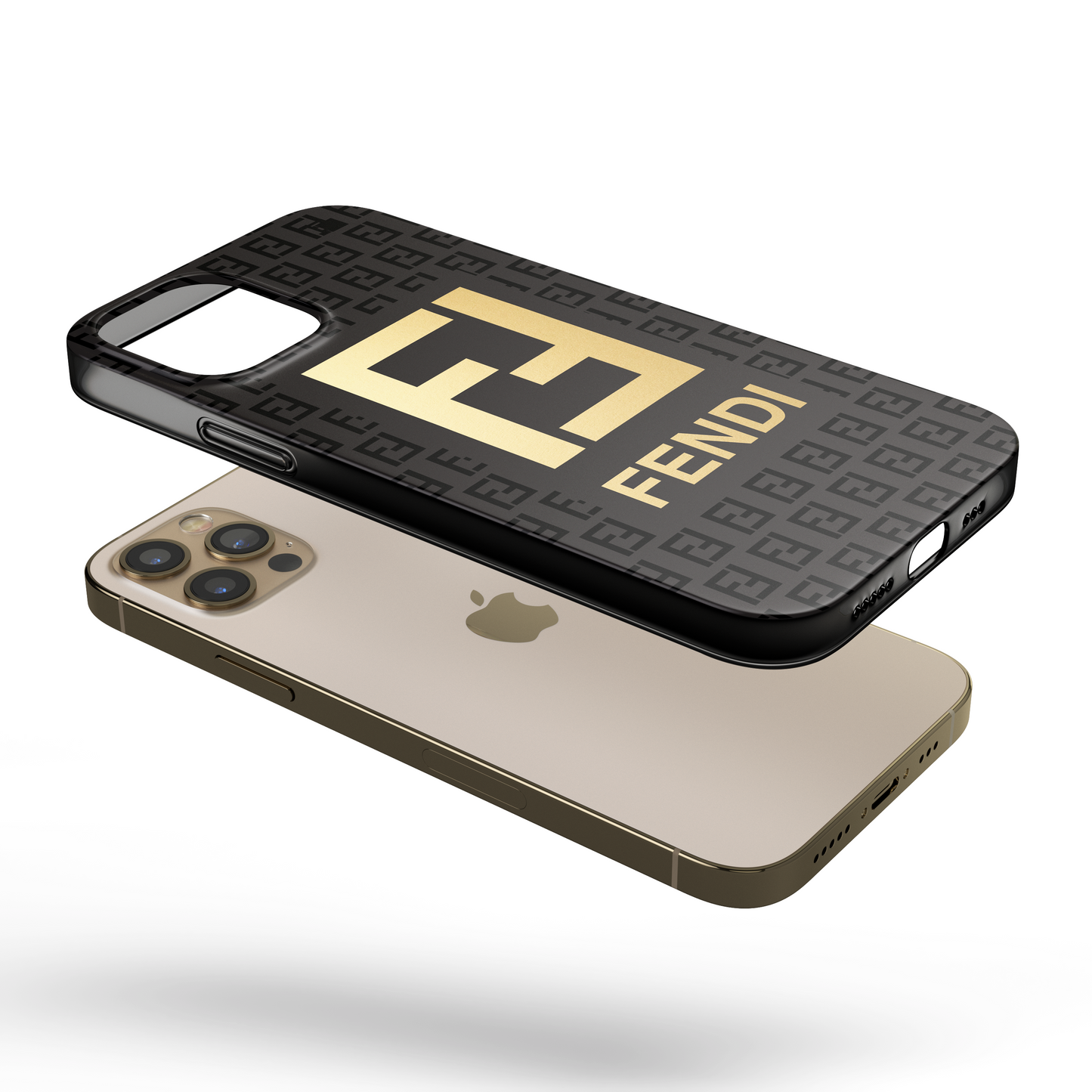 iPhone CP Print Case FF Black & Gold