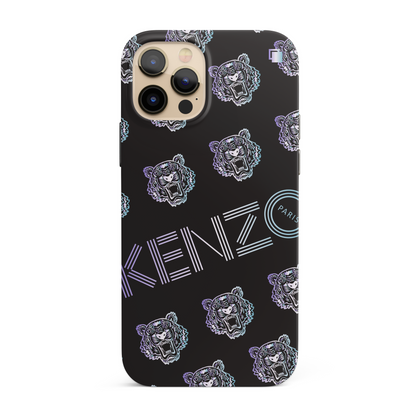 iPhone CP Print Case KNZ Tiger Heads Iridescent