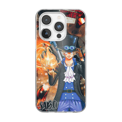 iPhone CP Print Case One Piece Sabo Flame