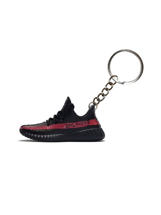 YZY Boost 350 Core Black Red (Black/Red Stripe)