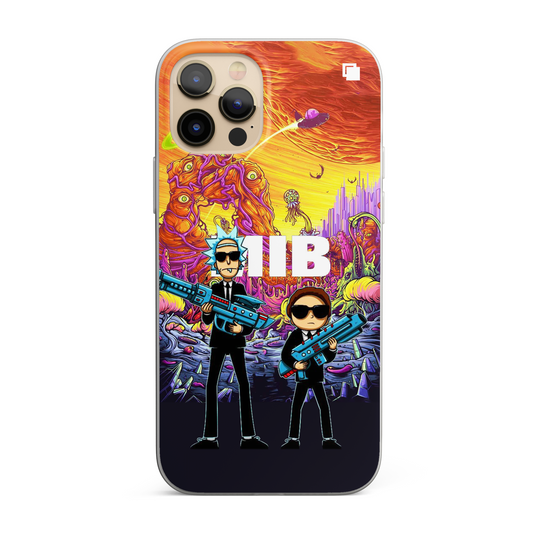 iPhone CP Print Case Rick & Morty Men in Black