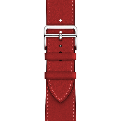 Apple Watch Faux Leather Band Red